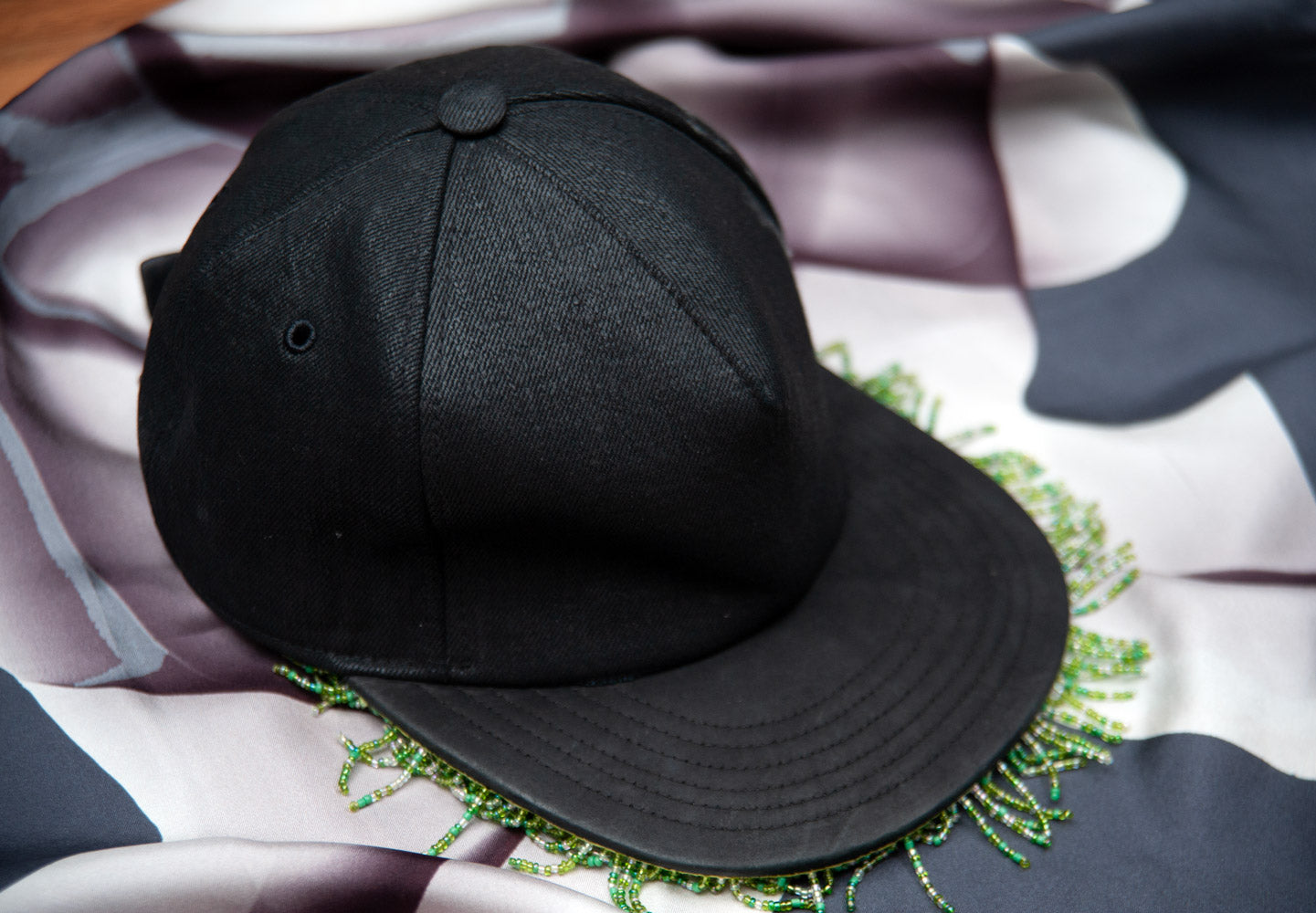 Baseball hat  with pending  rose crystal, adjustable stripe