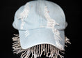 Load image into Gallery viewer, Baseball hat  with pending  rose crystal, adjustable stripe
