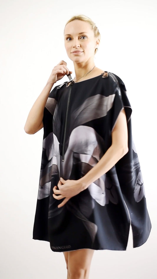 "Magnolia Noir" Silk Tunic