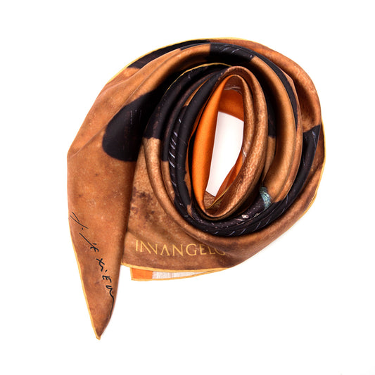 ARTIST COLLECTOR "Umbra Terra" Silk Scarf by Richard Texier