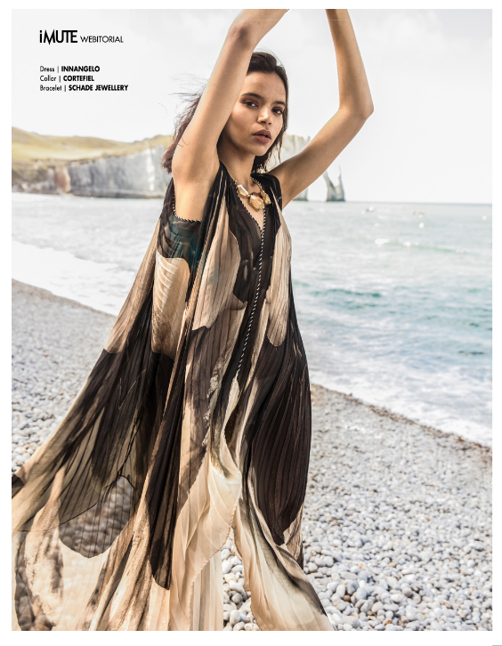“Aïda” Dress from pleated 100 % silk