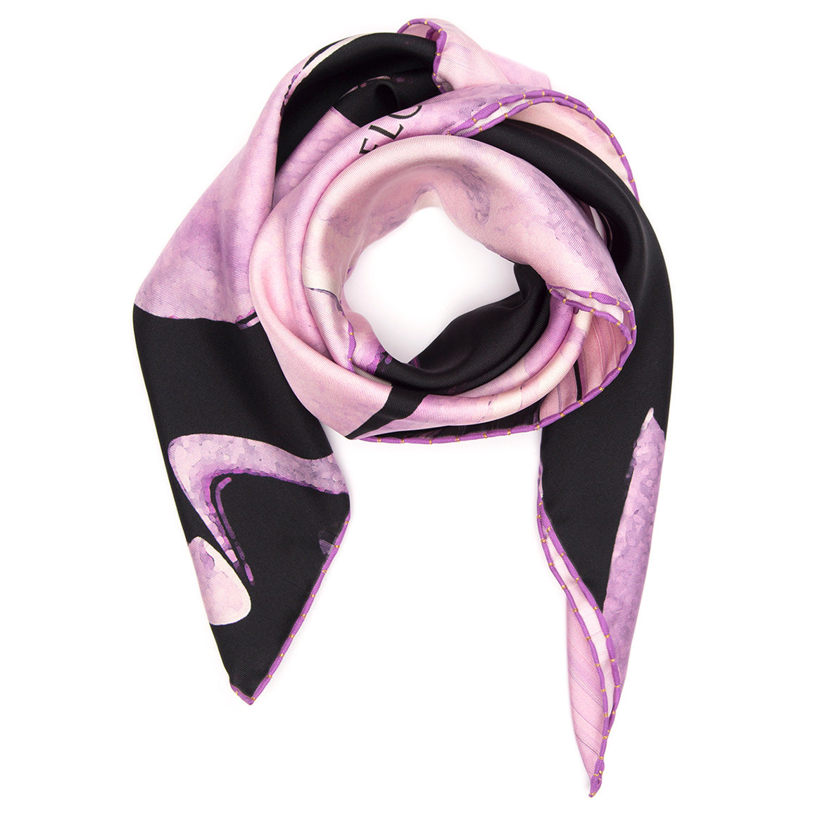 "Broken flowers" 100% Silk Scarf, limited edition, made in Italy